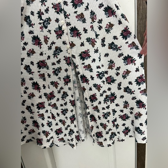 Vintage White & Floral LA Girl Cottagecore Dress Size 9/10 - Picture 3 of 7